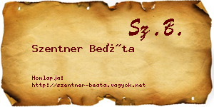 Szentner Beáta névjegykártya
